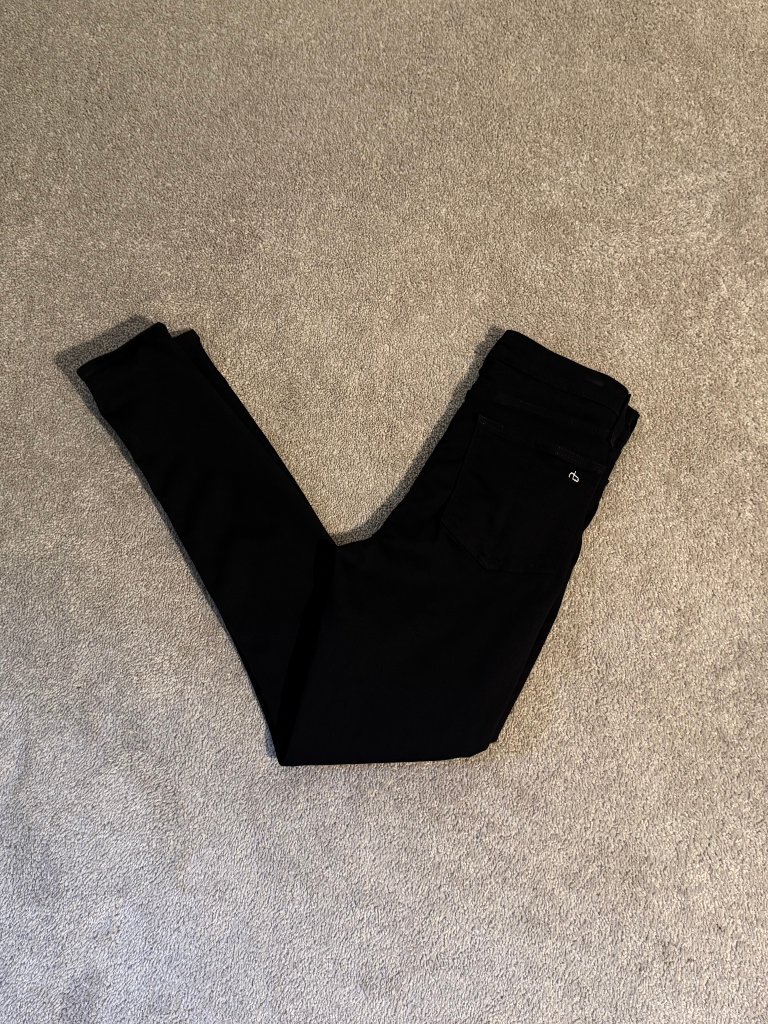 Rag & Bone Nina High Rise Skinny Jeans In Black Size 26 (27x29)